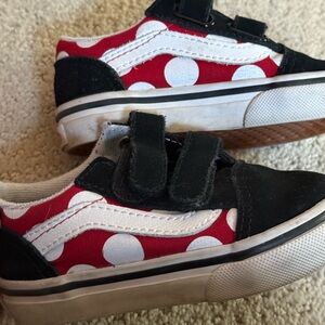 Vans Minnie Mouse style Red/White Polka Dot Toddler sz 6